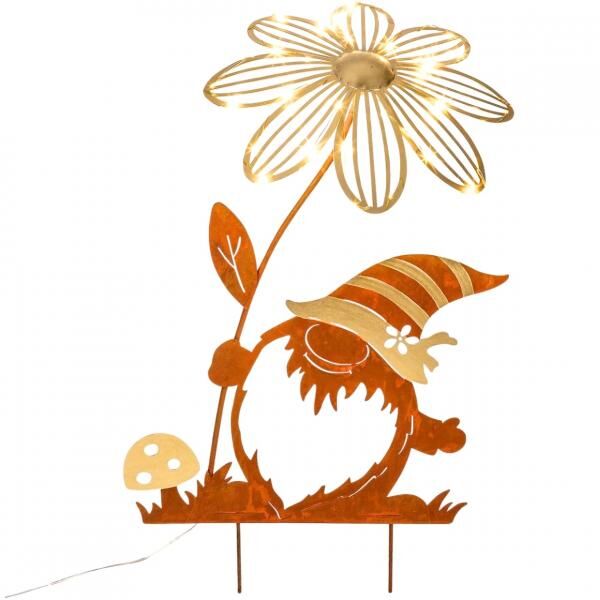 Gartenzwerg LED auf Batterie 51 cm