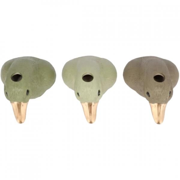 Statue Duck Head green 20 cm 3 assorted