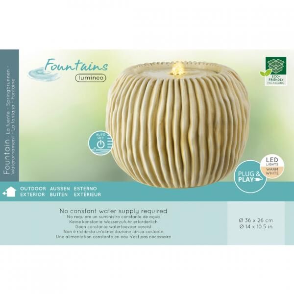 (R) Lumineo-Brunnen EU-Stecker IP44 36 cm
