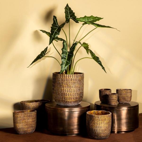 PTMD bloempot Vivienne bruin 40 cm