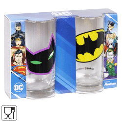 DC glazen Batman & Batgirl 270 ml set van 2
