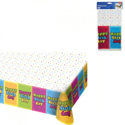 Folat Tischtuch Happy Birthday 130 x 180 cm