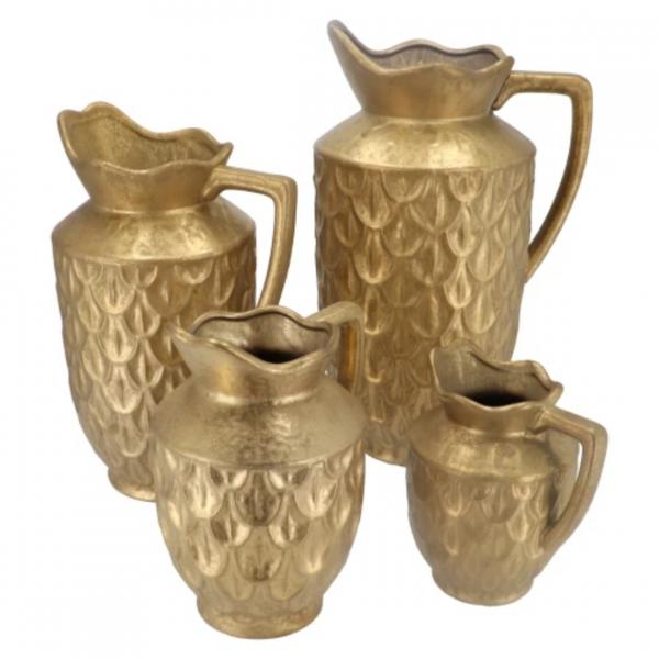 Vase Boa mit Henkel goldfarbig 20 cm