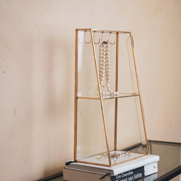 Schmuckaufbewahrungsschrank goldfarbig 31 cm