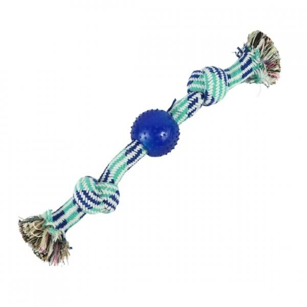 Hundespielzeug Seil blau 30 cm