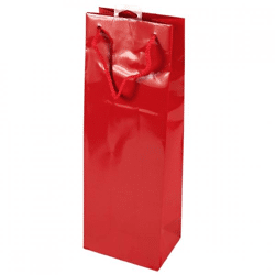 Wijntas met koord rood 36 cm