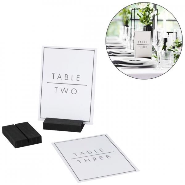 Ginger Ray Tischnummerndekoration Hochzeit schwarz/weiß 12 Stück