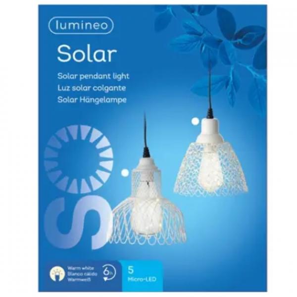 (R) Lumineo Hängeleuchte Solar 15 cm 2 sortiert.