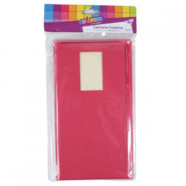 Karten mit Umschlägen fuchsia 21 cm 5 Stück.