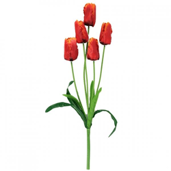 Kunstbloem Tulp rood/oranje 58 cm