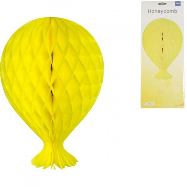 Folat honeycomb balloon yellow 37 cm