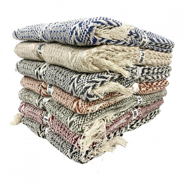 Take a Plaid 23 aus recycelter Baumwolle rostbraun 125 x 150 cm