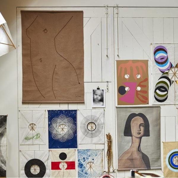 (R) HKLiving Wandteppich Silhouette Frau von Sella Molenaar 147 cm