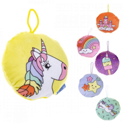 Hanger pluche eenhoorn 10 cm 6 assorti