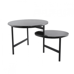 PTMD Beistelltisch Waze Marmor Tischplatte schwarz 60 cm B-Keus