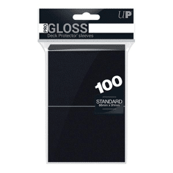 Black PRO-Gloss Standard Deck Protector Sleeves (100)
