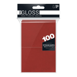 Red PRO-Gloss Standard Deck Protector Sleeves (100)