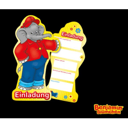 BENJAMIN BLÜMCHEN - 6 Einladungskarten