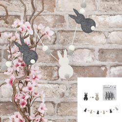 Garland Easter bunny felt approx. 140cm long 