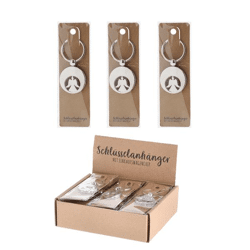 Angel key fob with shopping cart chip