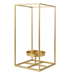 Laterne Metall goldfarbig 40 cm