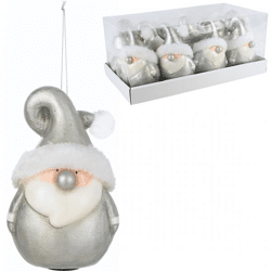 J-Line Christmas pendant Santa Claus LED on battery 17 cm