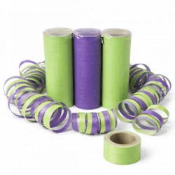 Serpentines paars/groen 4 meter set van 3
