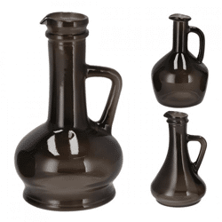 Vase Flasche schwarz 15 cm 3 sortiert