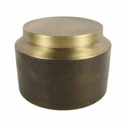 Dekokerze Topf mit Deckel gold 25 cm