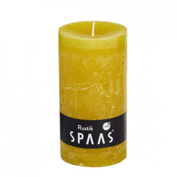 (R) Spaas stump candle Rustic ochre yellow 7 x 13 cm