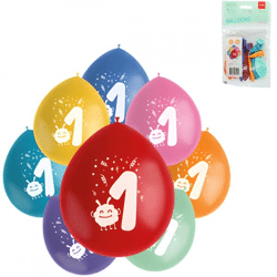 Folat balloons Party Pop Monsters figure 1 color mix 23 cm 8 pieces