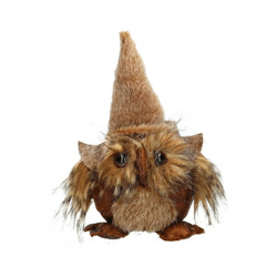 Figuur uil Hedwig M bruin 21 cm