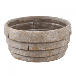 PTMD bloempot Shesheena schaal grijs L 25 cm