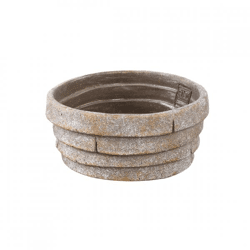 PTMD bloempot Shesheena schaal grijs S 18 cm