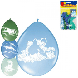Ballonnen Sea Life blauw/groen 30 cm 8 stuks