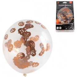 Folat confetti ballonnen Hallowen 30 cm set van 4