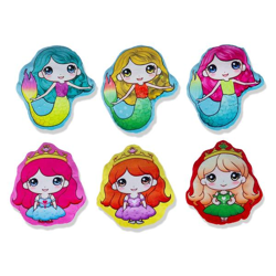 2D princess / mermaid - 6 assorted - plush 16 cm