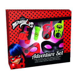 Miraculous - 6-piece adventure set - Contents: 2 masks, 1 pair of binoculars, 1 flashlight, 2 Walky Talkies