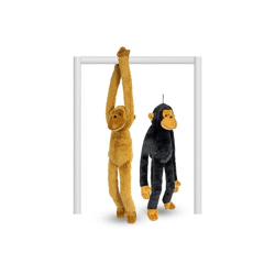 Monkey with hanging legs plush figure assortment - 2 assorted - 33 / 69 cm