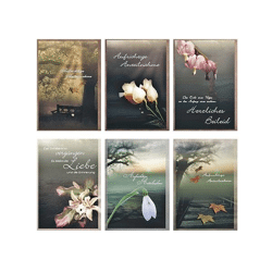 Funeral card with text - assorted