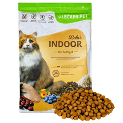 2,5 kg Lecker.Pet® Balu's Indoor Geflügel Katzenfutter Trockenfutter Vollnahrung MHD 4/2026