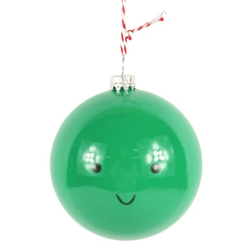 Wilko Christmas ball smiley ha-pea green 8 cm 4 pcs.