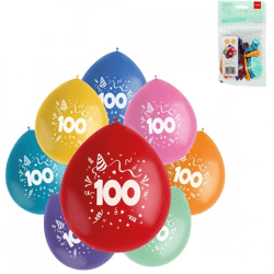 Folat balloons Party Pop figure 100 color mix 23 cm 8 pieces
