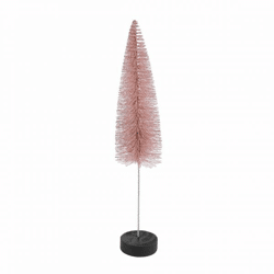 Countryfield kerstboom op voet Glitter oudroze 30 cm