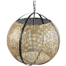 PTMD Hängeleuchte Bayu schwarz/beige 55 cm