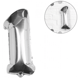Ginger Ray foil balloon figure 1 silver 40 cm