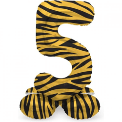 Folat foil balloon standing 5 Tiger 41 cm