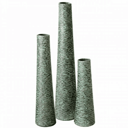 Dekocandle vaas Jungle groen/koperkleurig set van 3