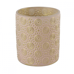 Countryfield theelichthouder Hailey M roze 10 cm