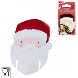 Ginger Ray place cards glass Santa Claus 7.5 cm 12 pieces